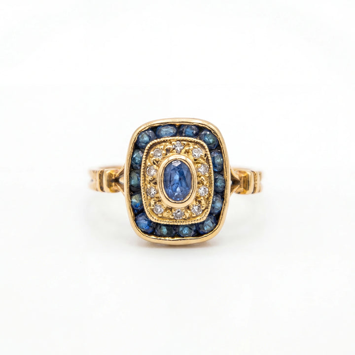 Bague Or jaune et Saphir