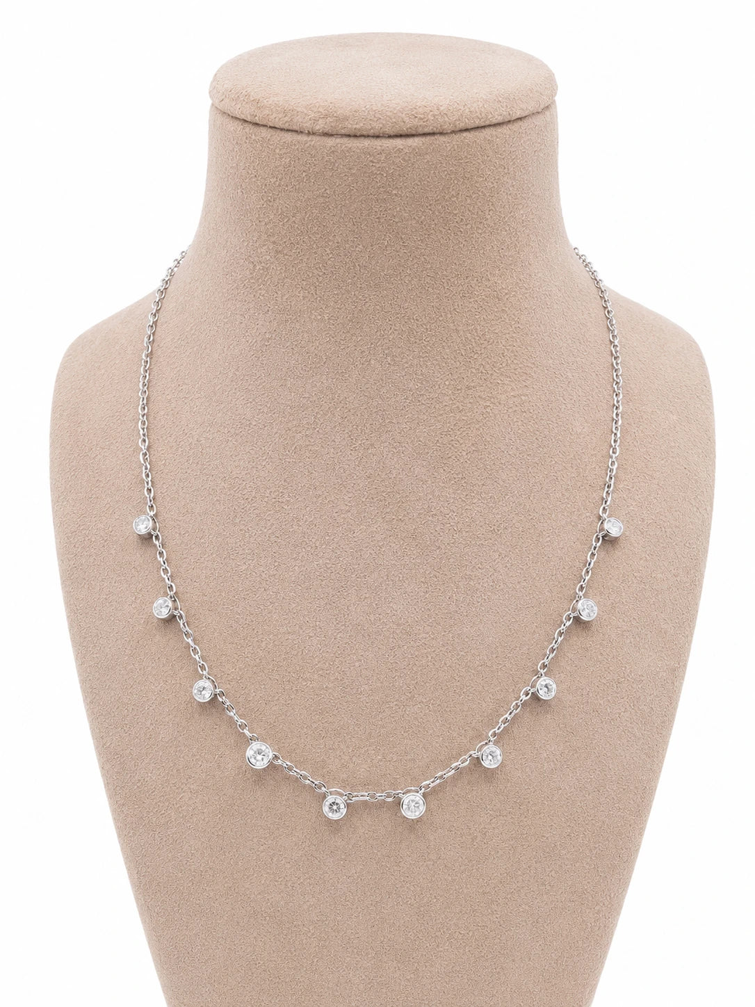 Collier Or gris et Diamant