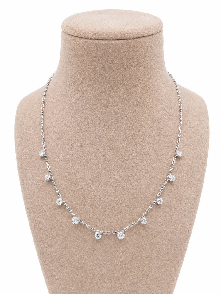 Collier Or gris et Diamant