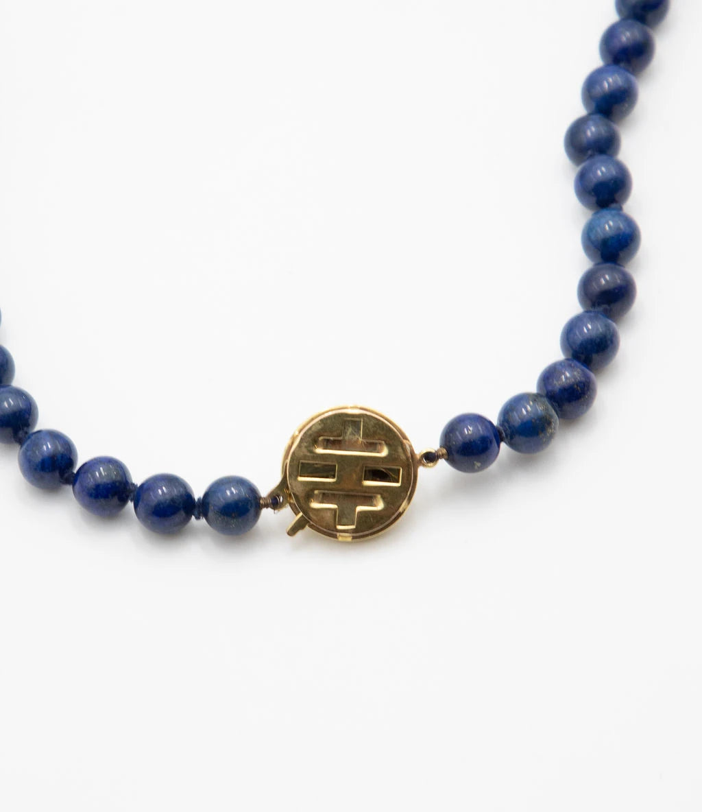 Collier Or jaune et Lapis Lazuli