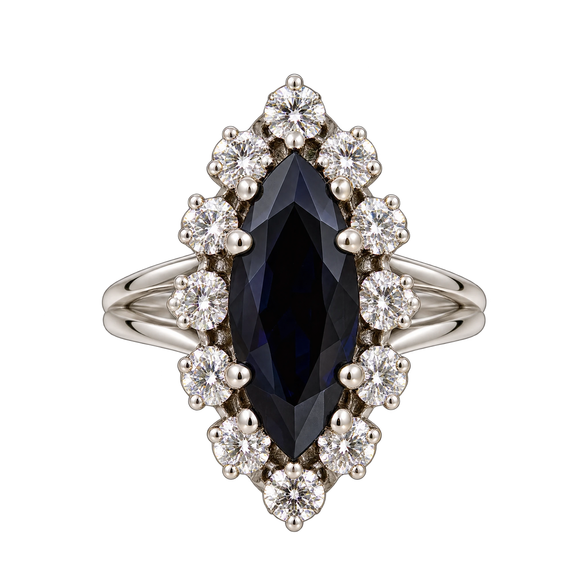 Bague or et Saphir