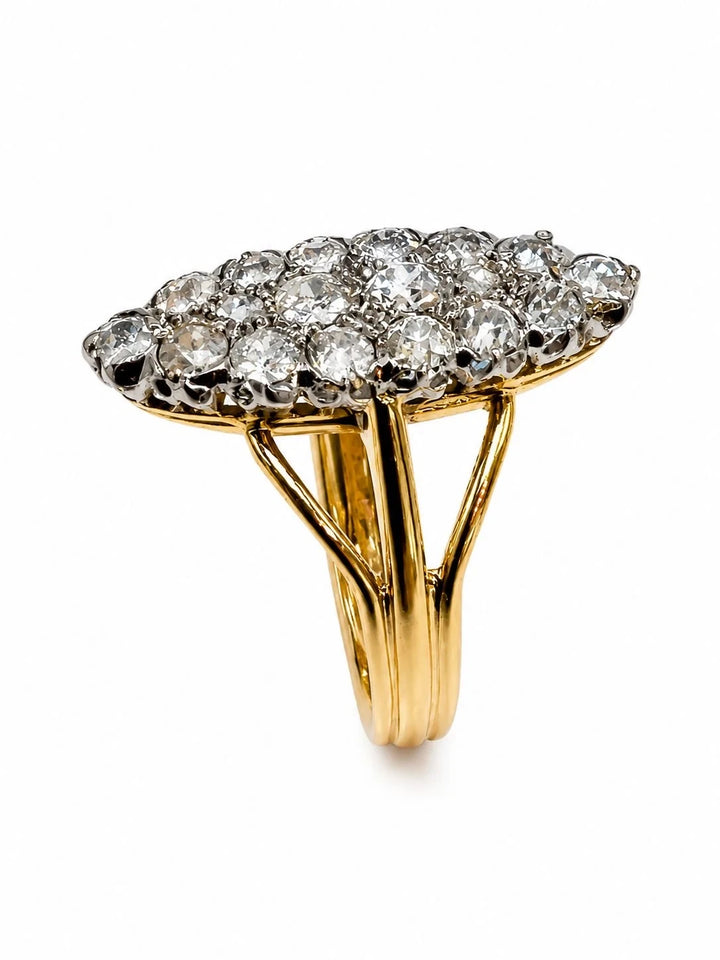 Bague or et Diamant pavage