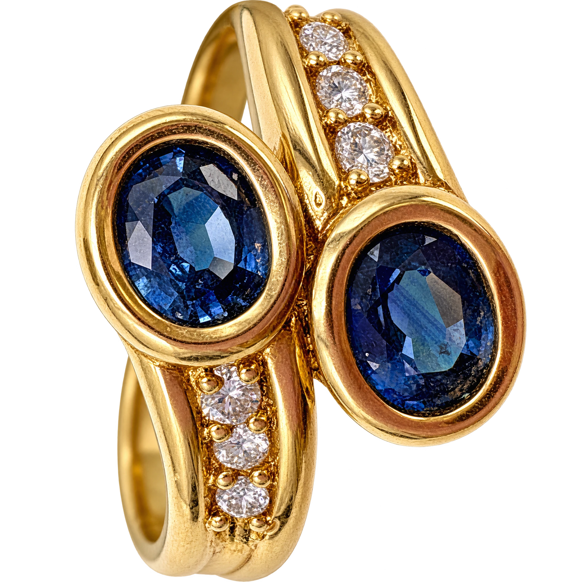Bague or et Saphir