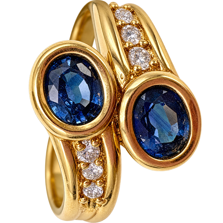 Bague or et Saphir