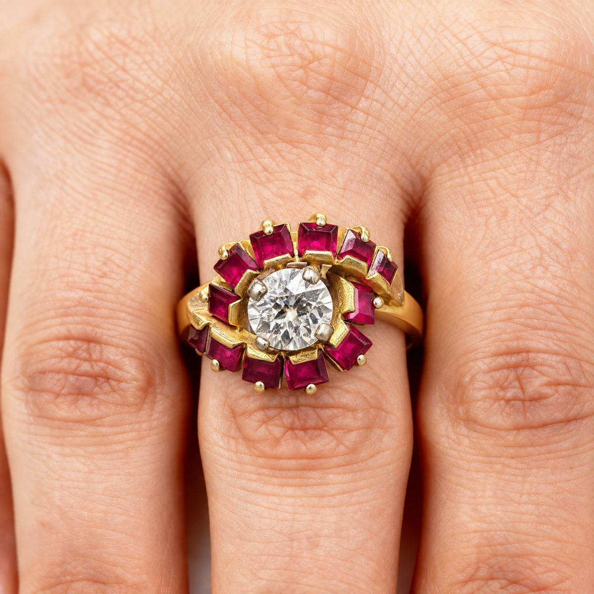Bague or et Rubis