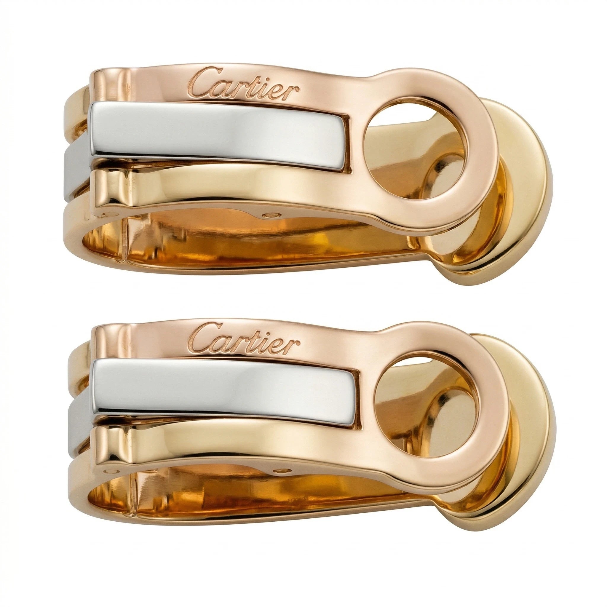 Cartier Boucles d'oreilles Double C Or