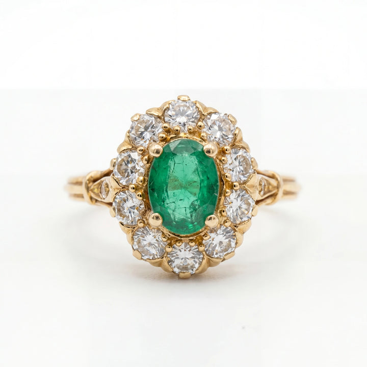Bague Or jaune et Émeraude