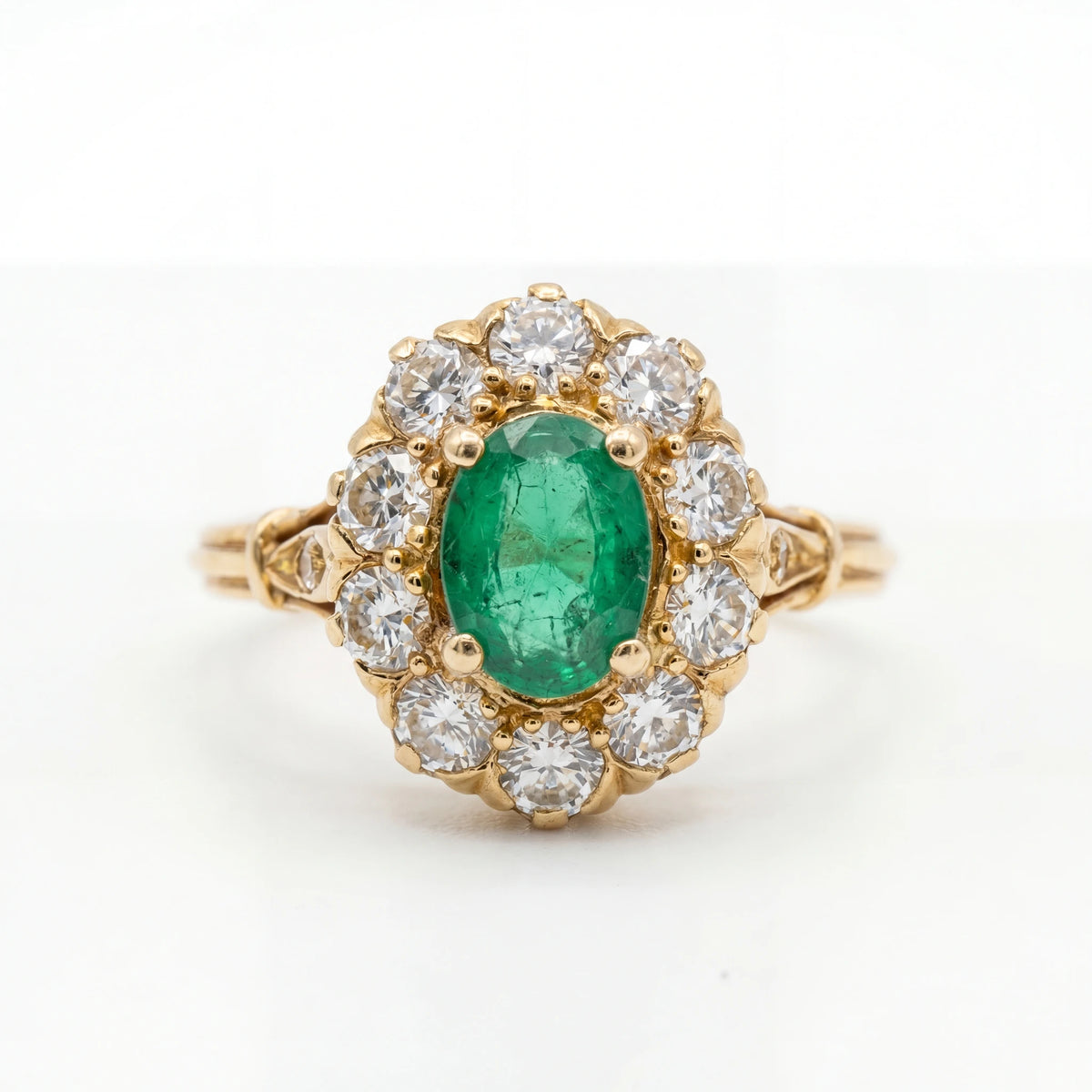 Bague or et Émeraude