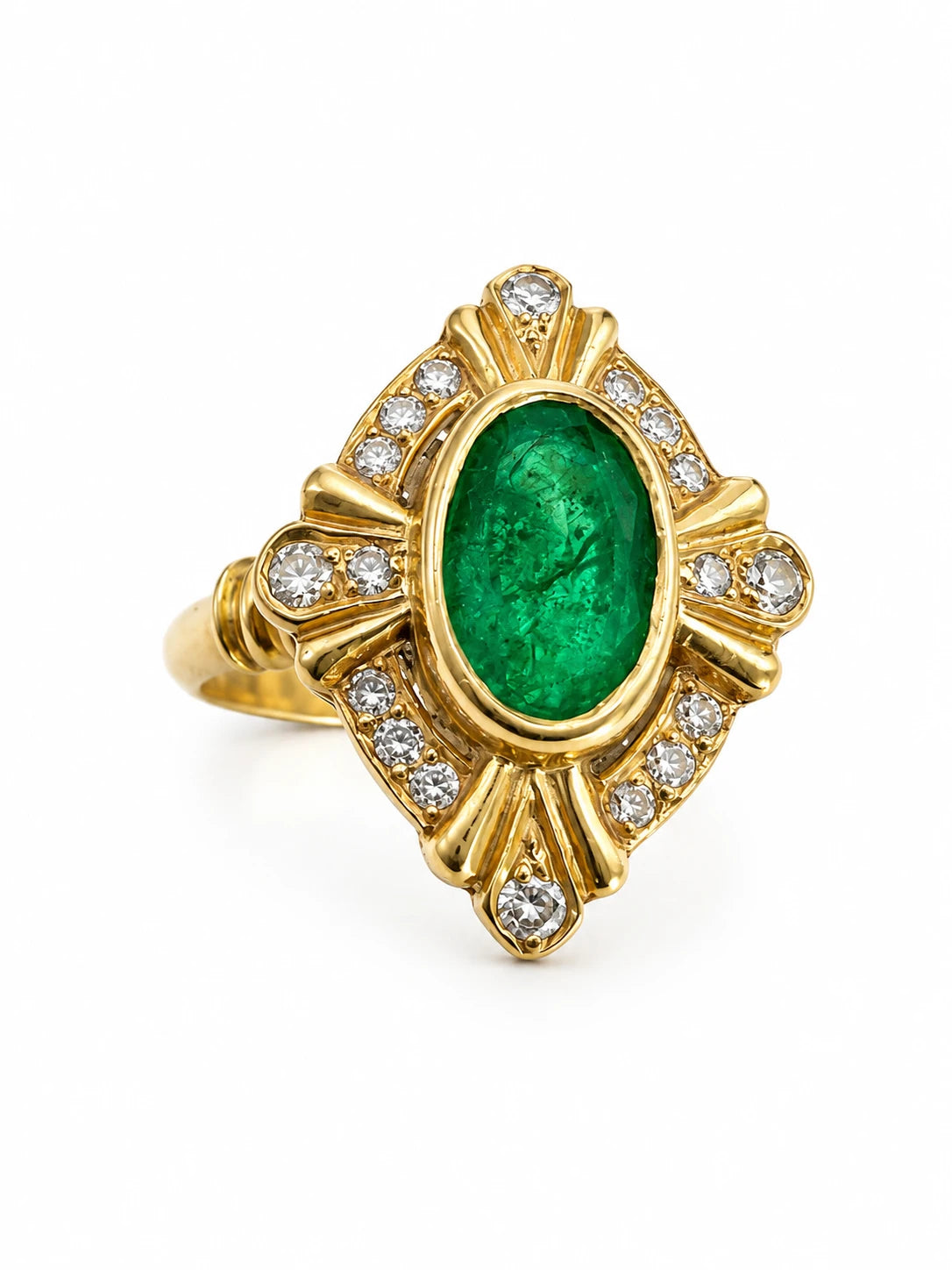 Bague Or jaune et Émeraude