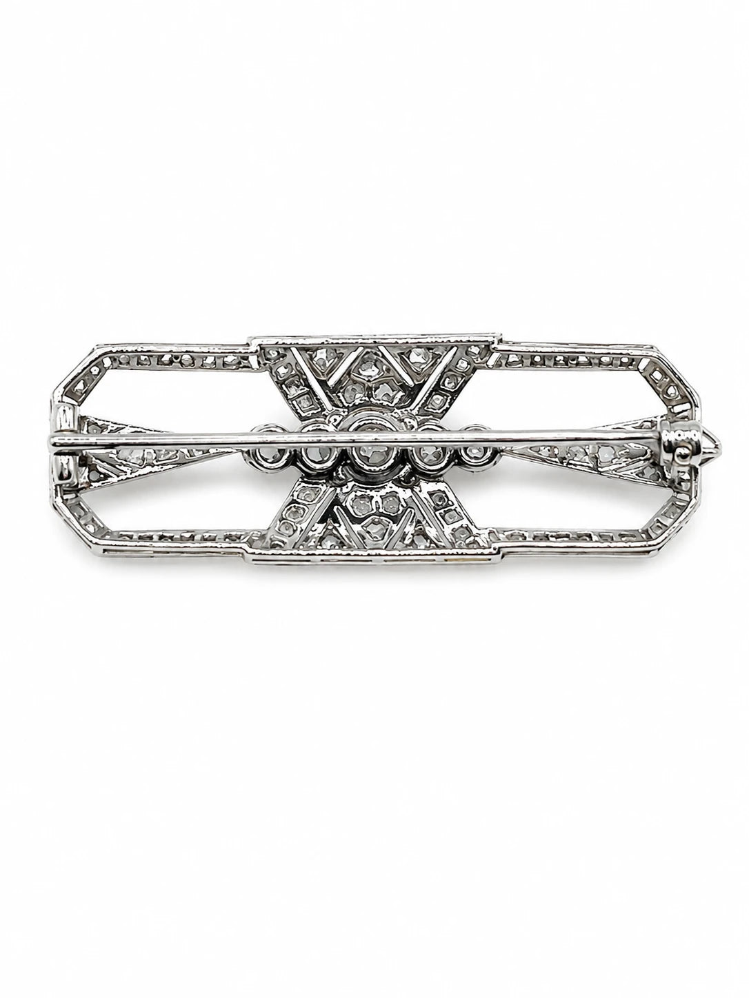 Broche platine et Diamants
