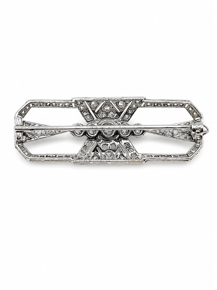 Broche platine et Diamants