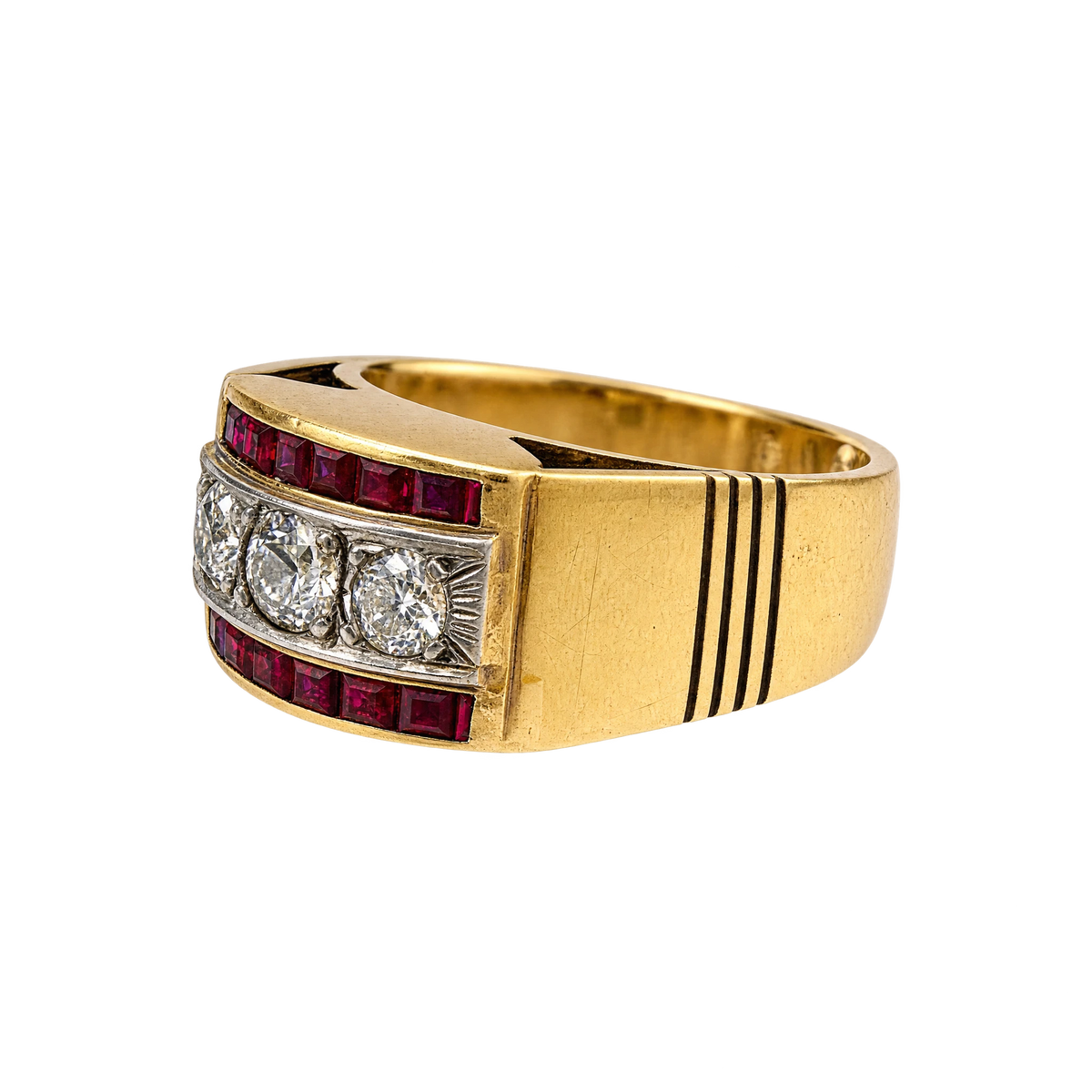 Bague or et Rubis