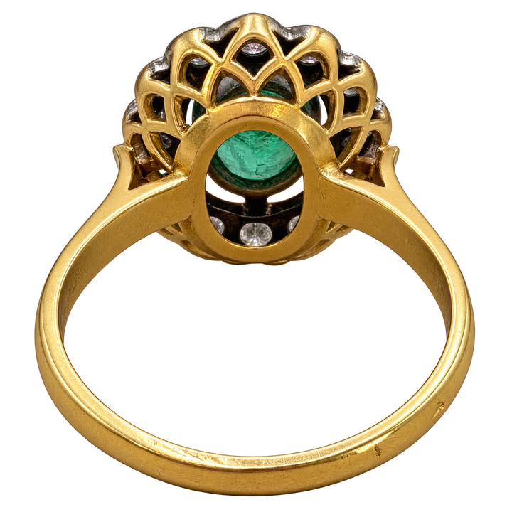 Bague or et Émeraude