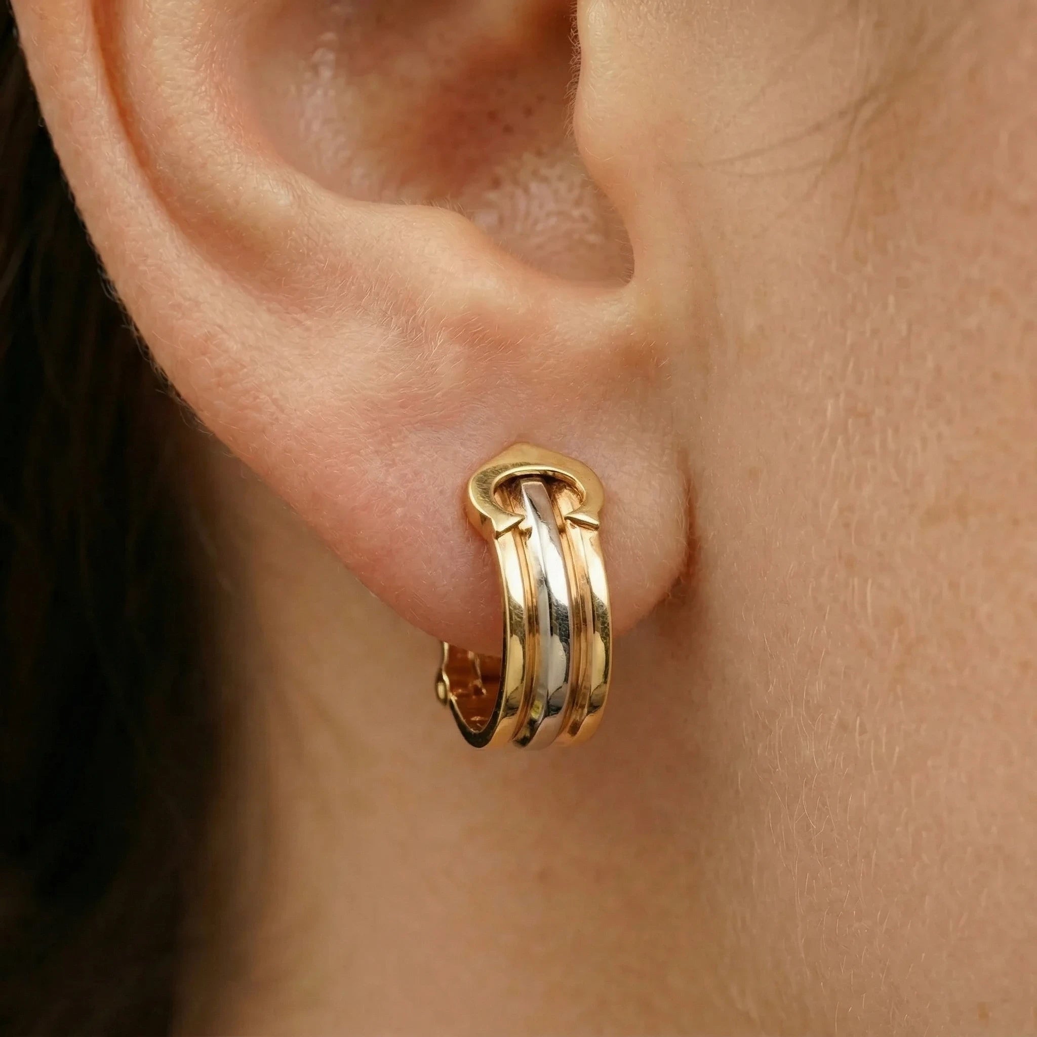 Cartier Boucles d'oreilles Double C Or