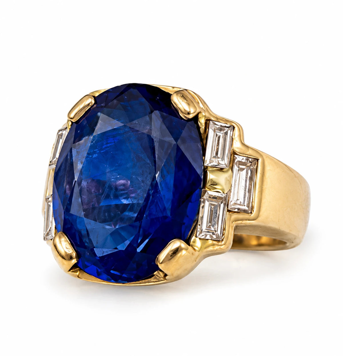 Bague or et Saphir