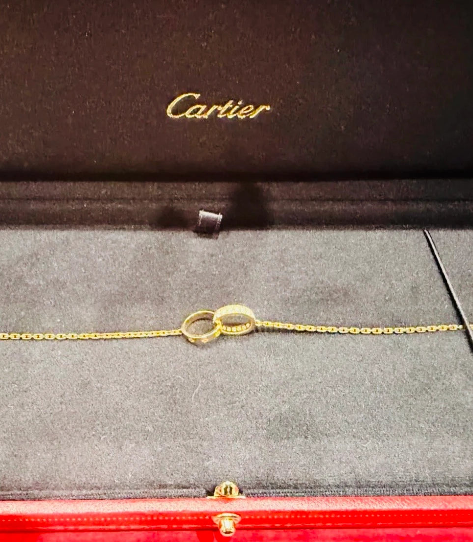 Cartier Bracelet Love Or jaune et Diamant pavage