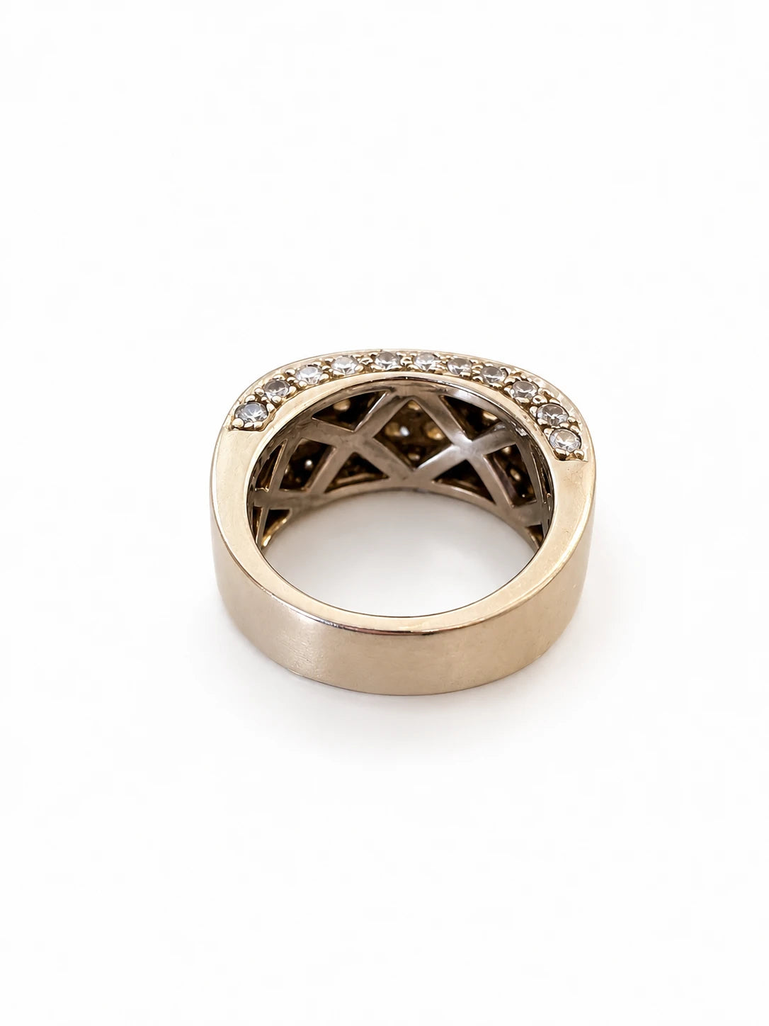 Bague or et Diamant pavage