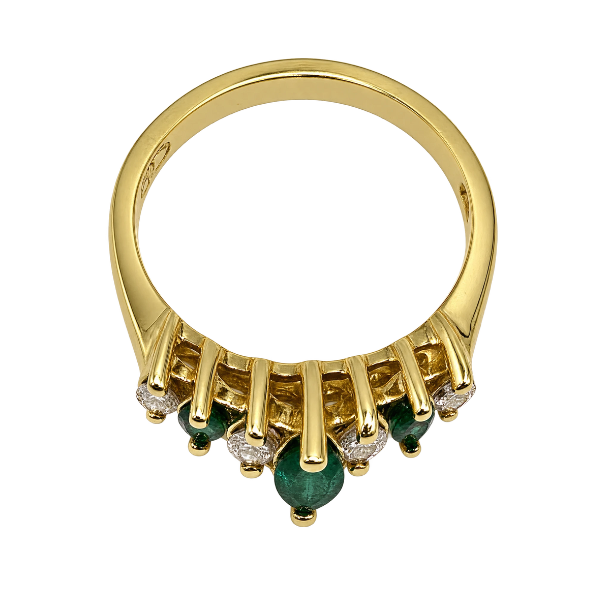 Bague or et émeraudes