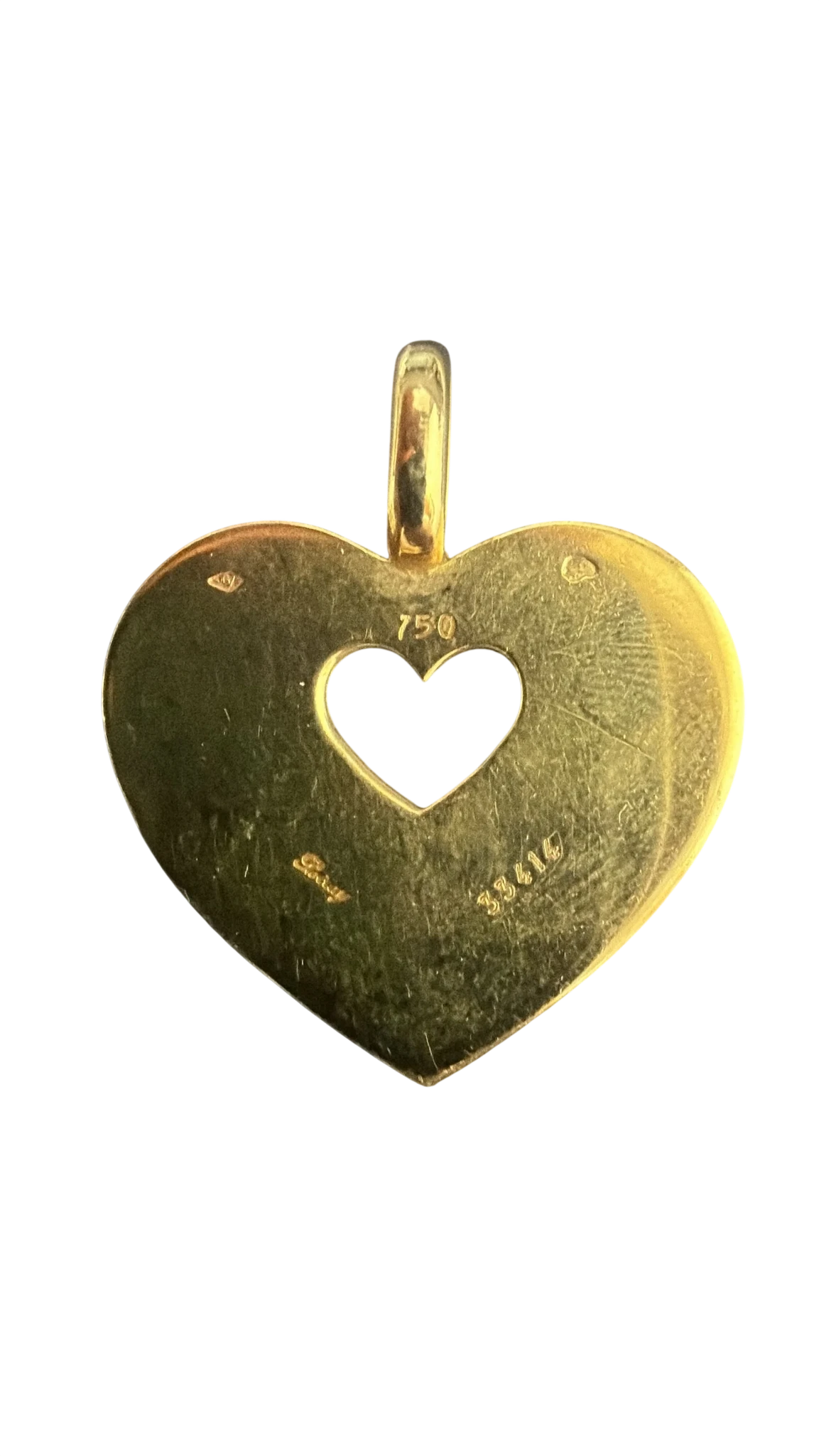 Poiray Pendentif Coeur secret or