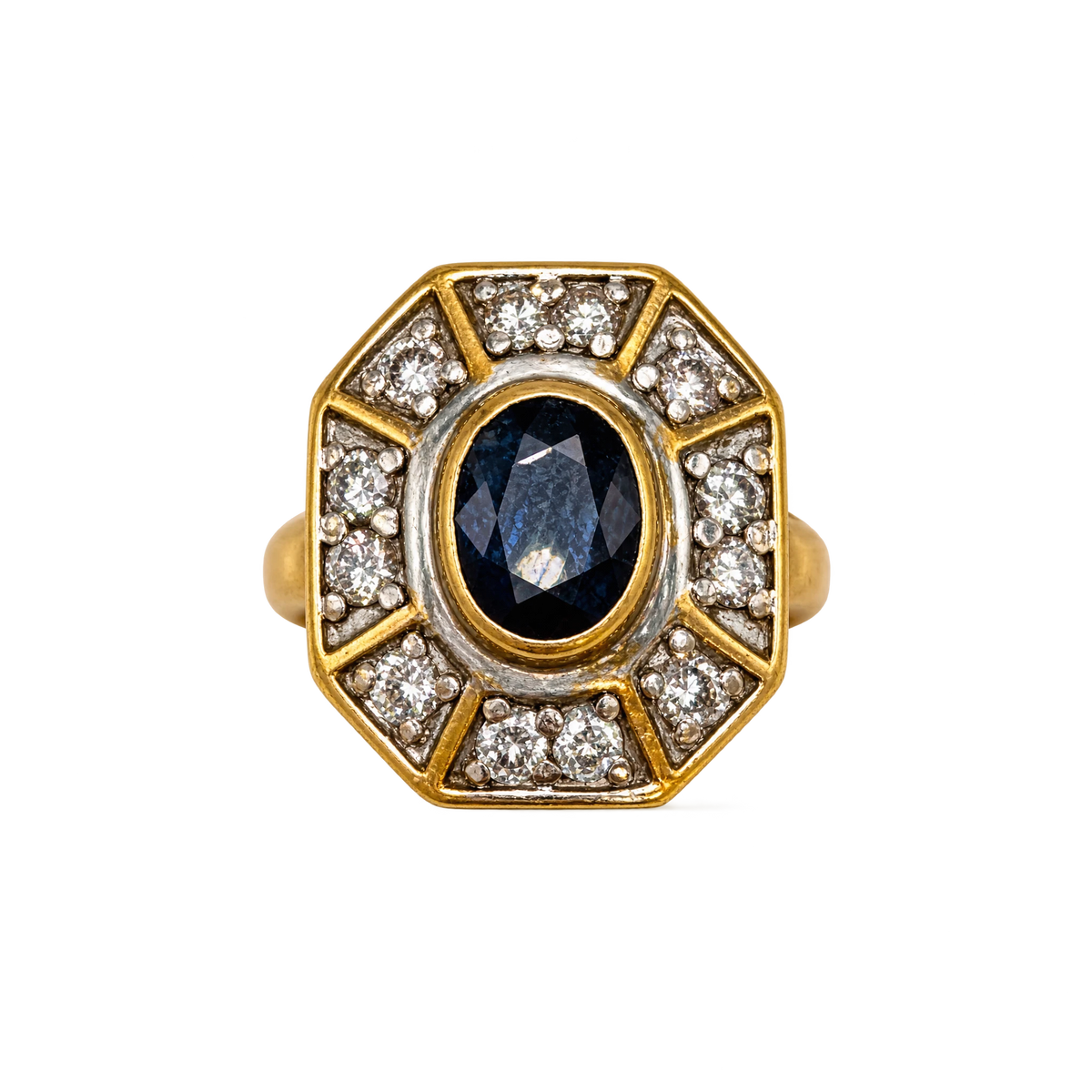 Bague or et Saphir