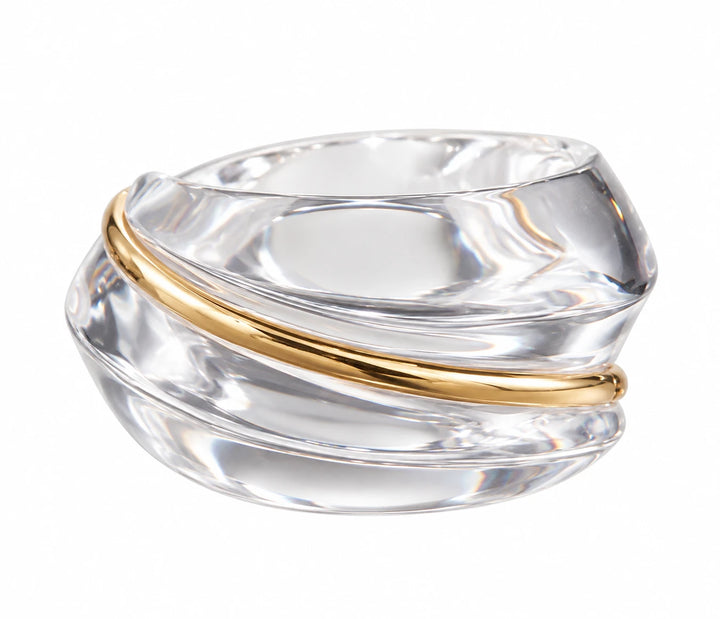 Baccarat Bague Coquillage or et Cristal