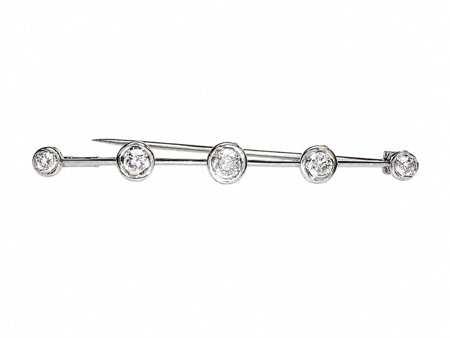 Broche platine et Diamant