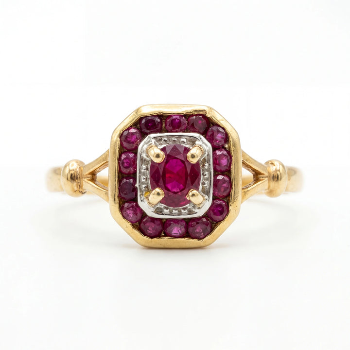 Bague Or jaune et Rubis