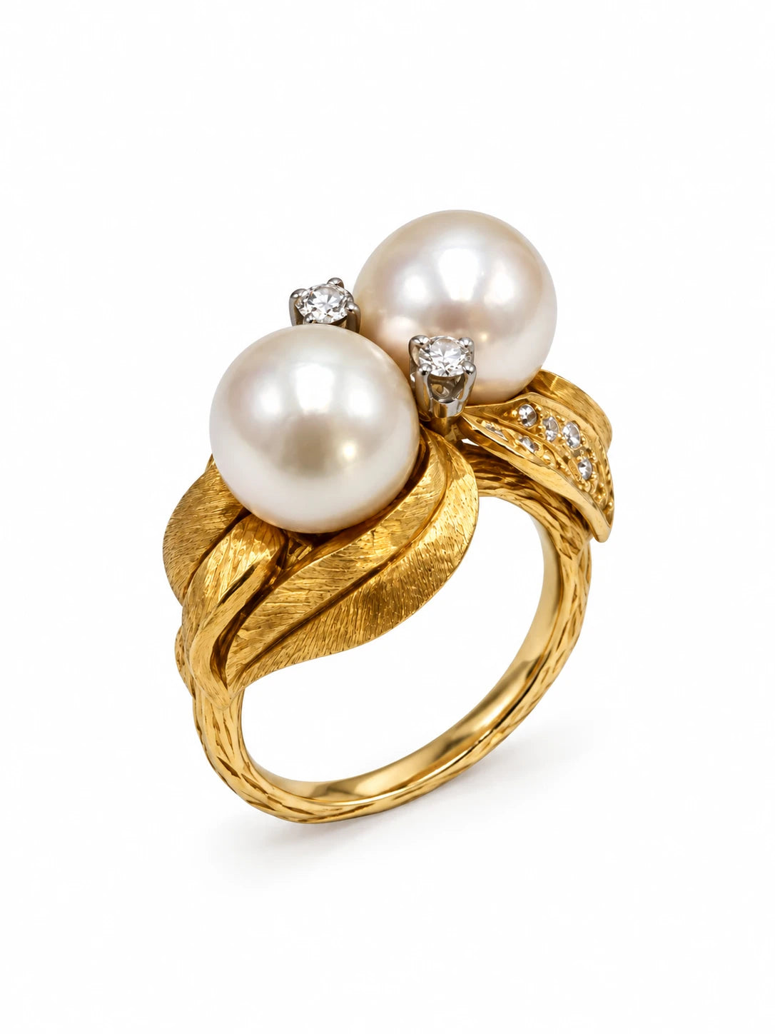 Bague or jaune et Perle