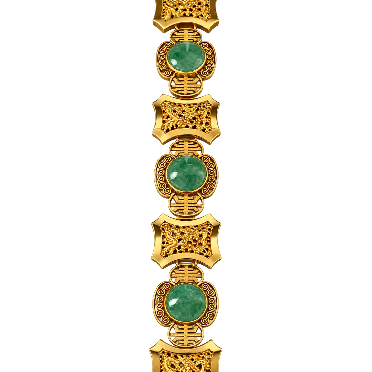 Bracelet or et Jade