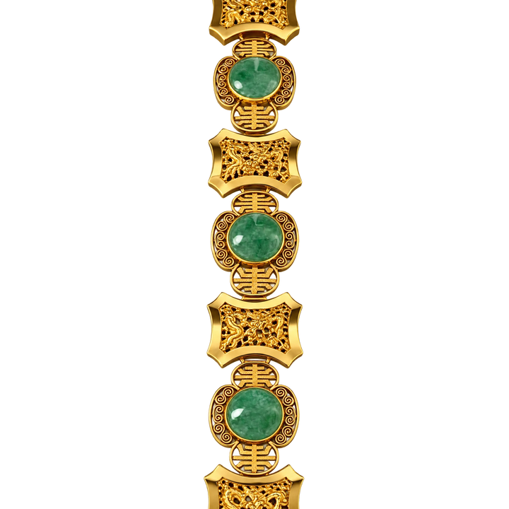 Bracelet or et Jade