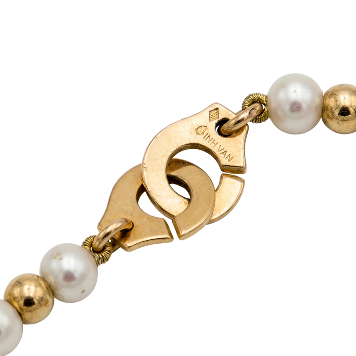 Bracelet Menottes R10 Or jaune et Perle