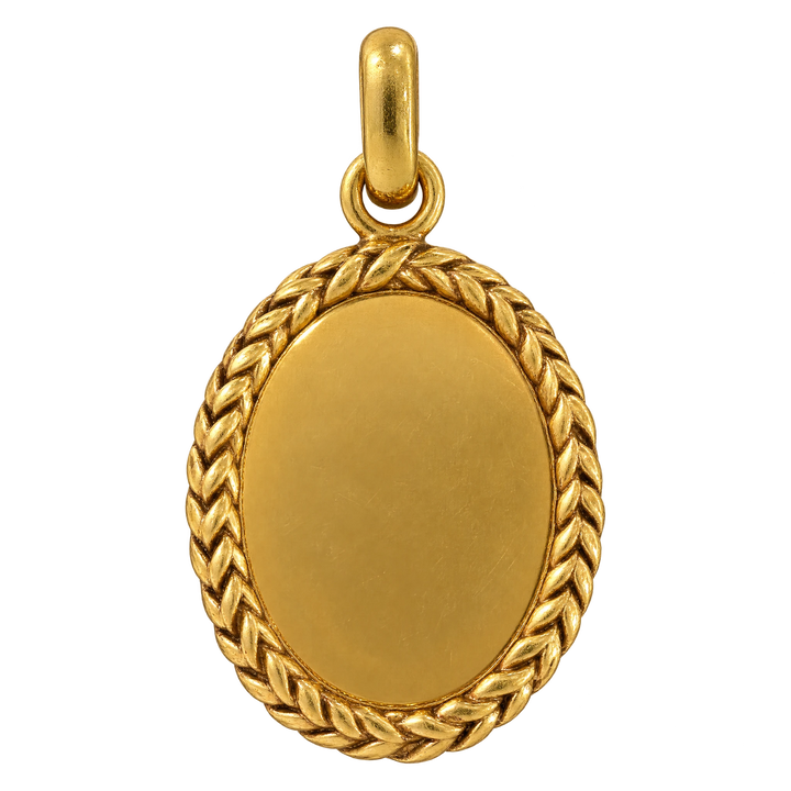 Médaille Augis + qu'hier - que demain or rubis et diamants