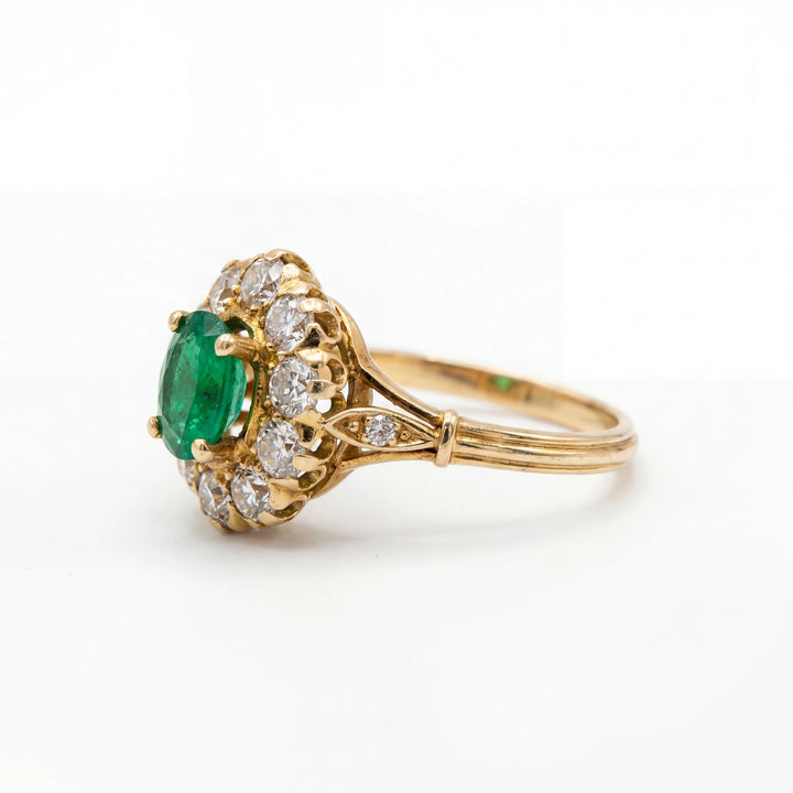 Bague or et Émeraude