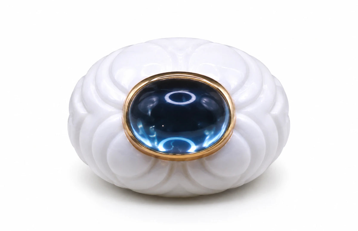 Bulgari Bague Chandra or et Topaze