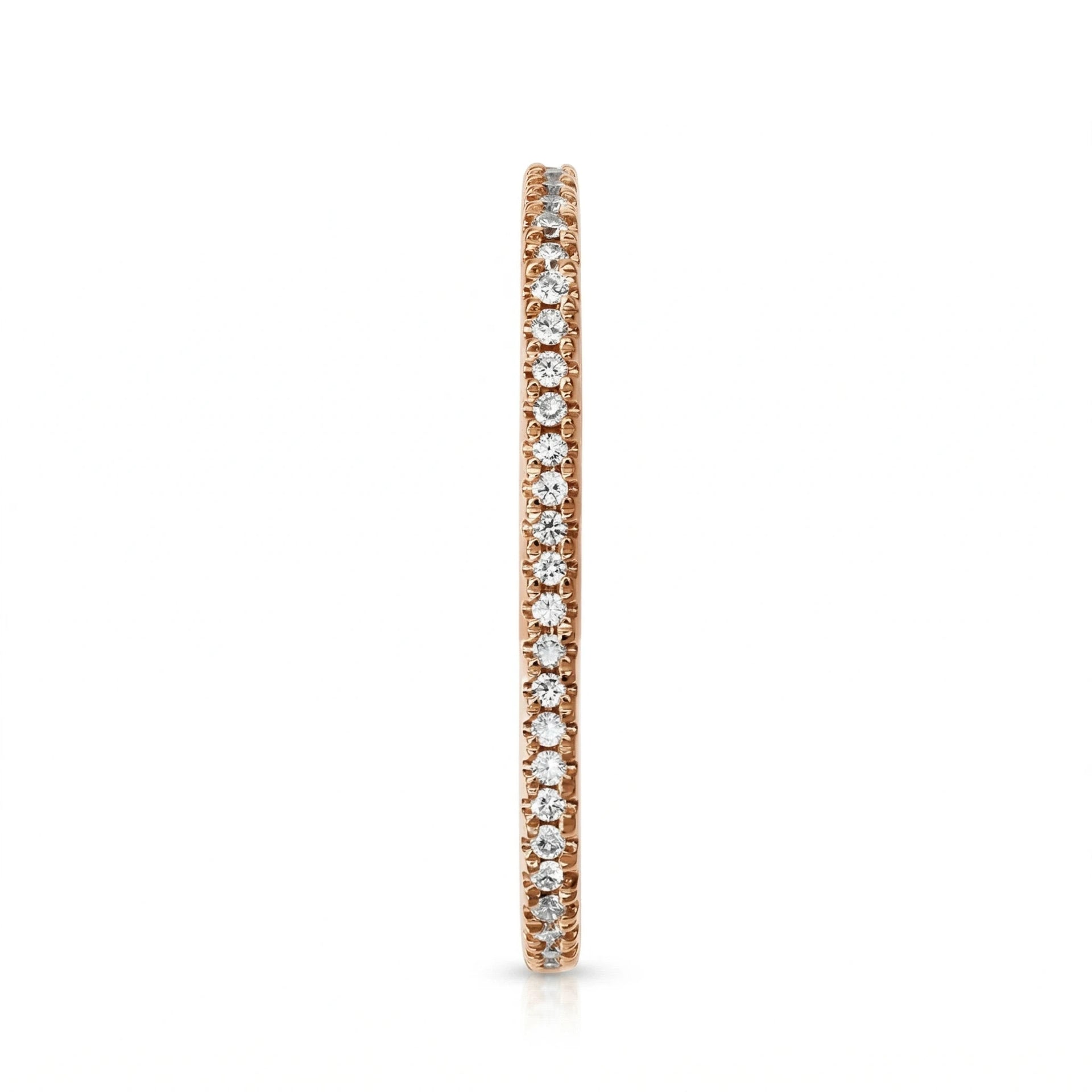 Djula Boucles d'oreilles Single bar or et Diamant pavage