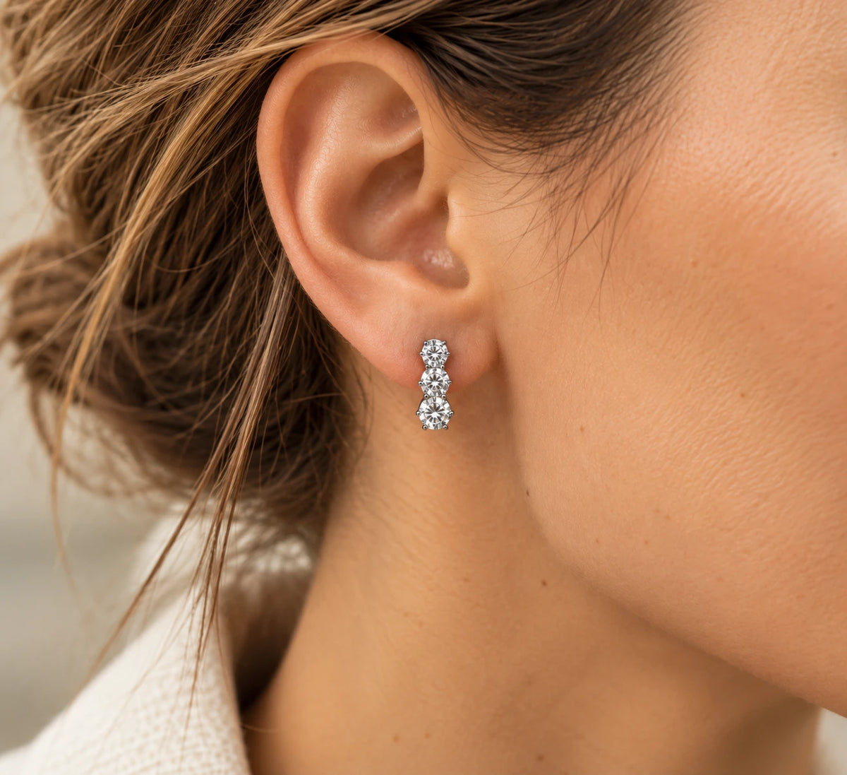 Boucles d'oreilles or et Diamants