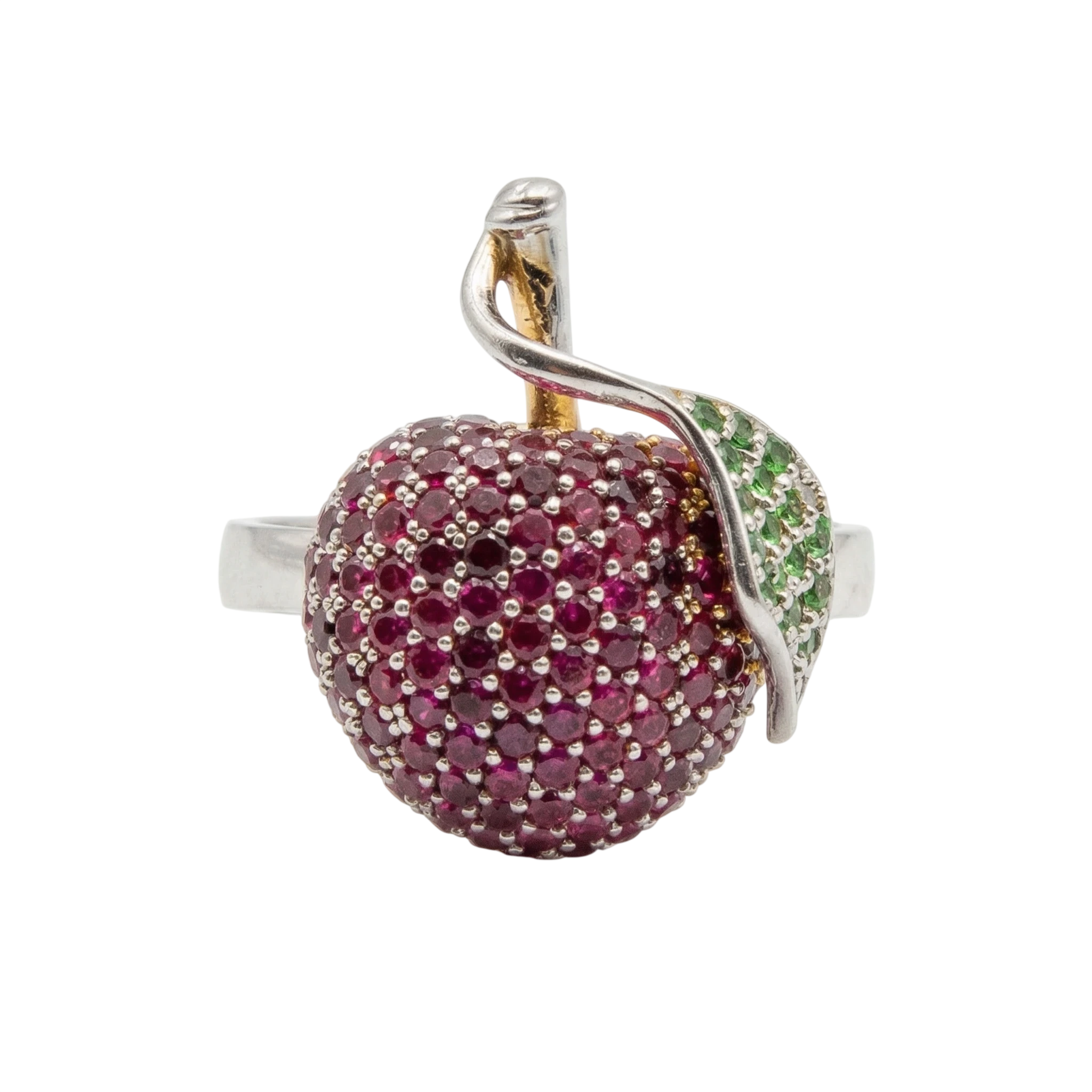 Bague Or blanc et Rubis