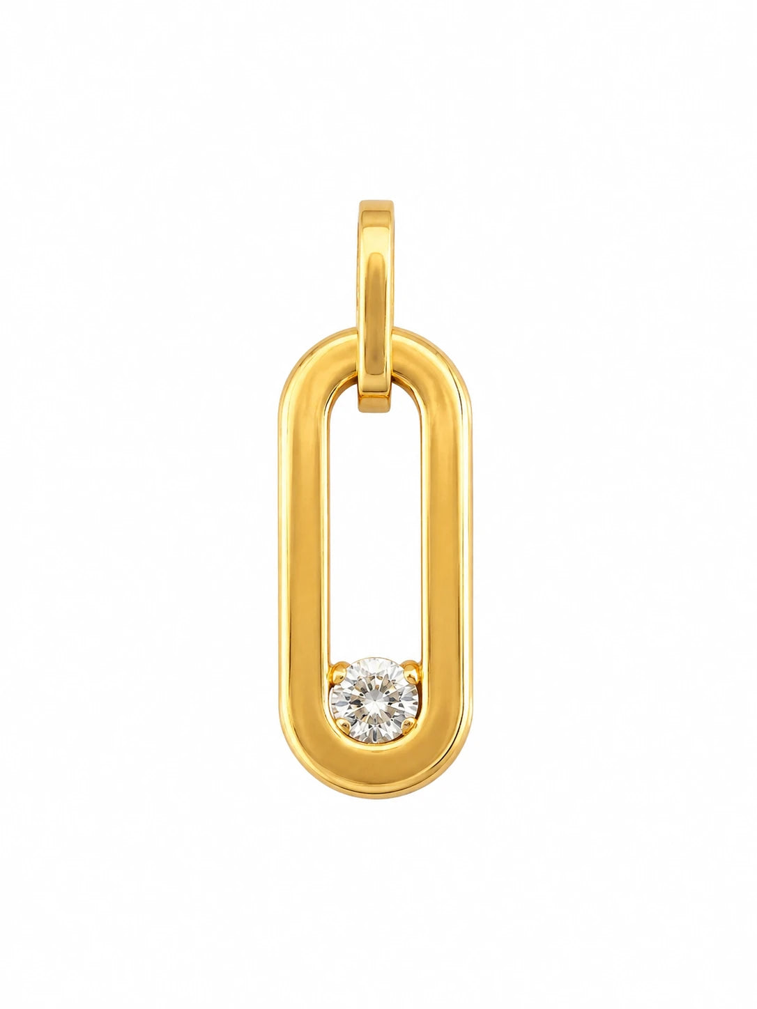 Dinh van Pendentif Maillon or et Diamant