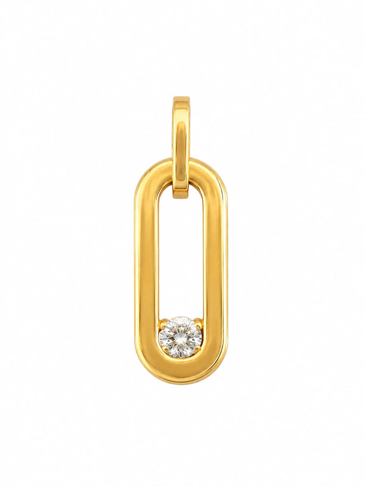Dinh van Pendentif Maillon or et Diamant