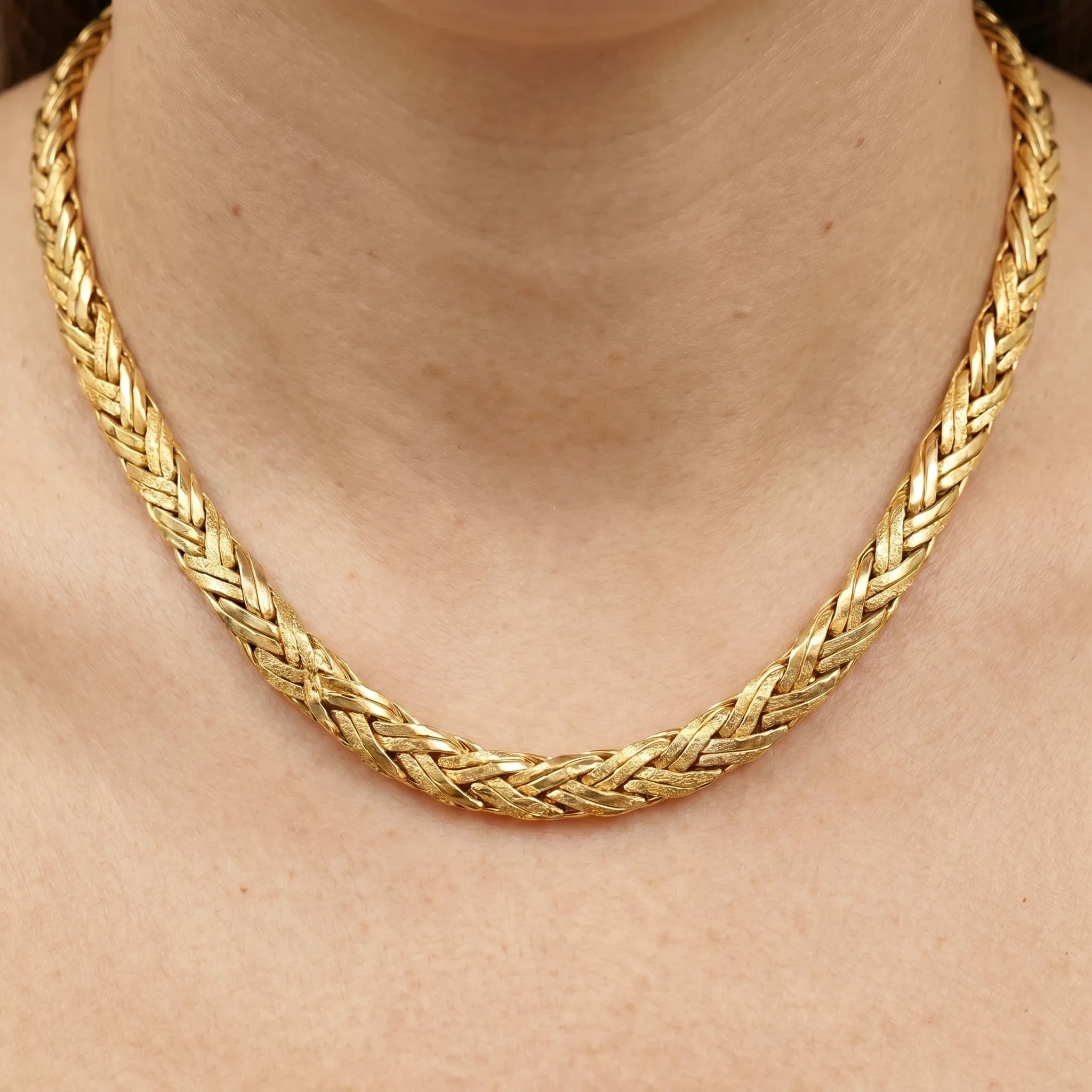 Collier Tressé Or jaune