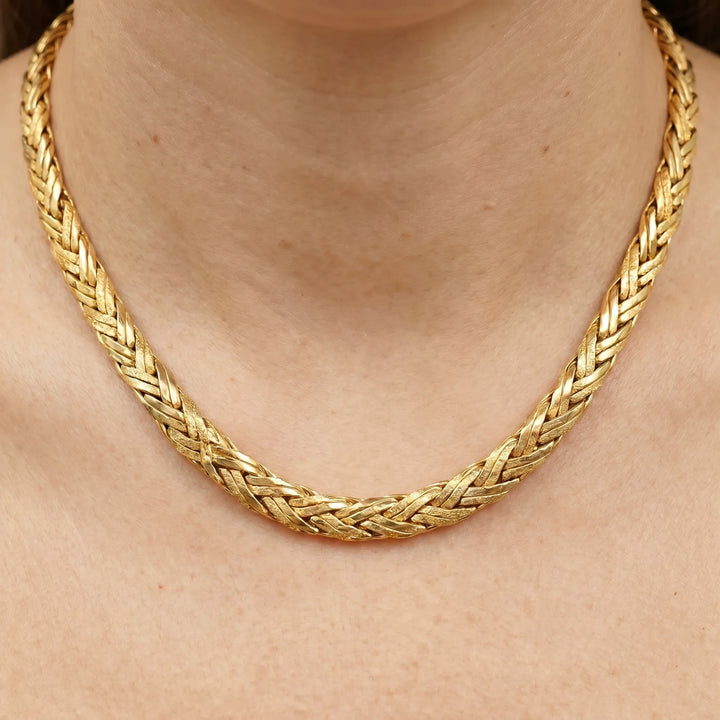 Collier Tressé Or jaune