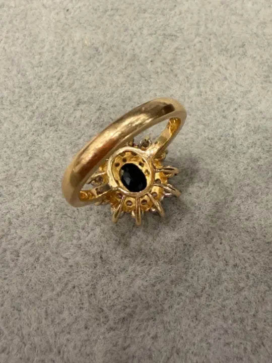 Bague or et Saphir