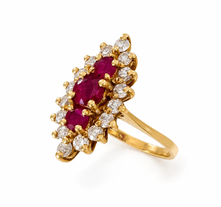 Bague or et Rubis