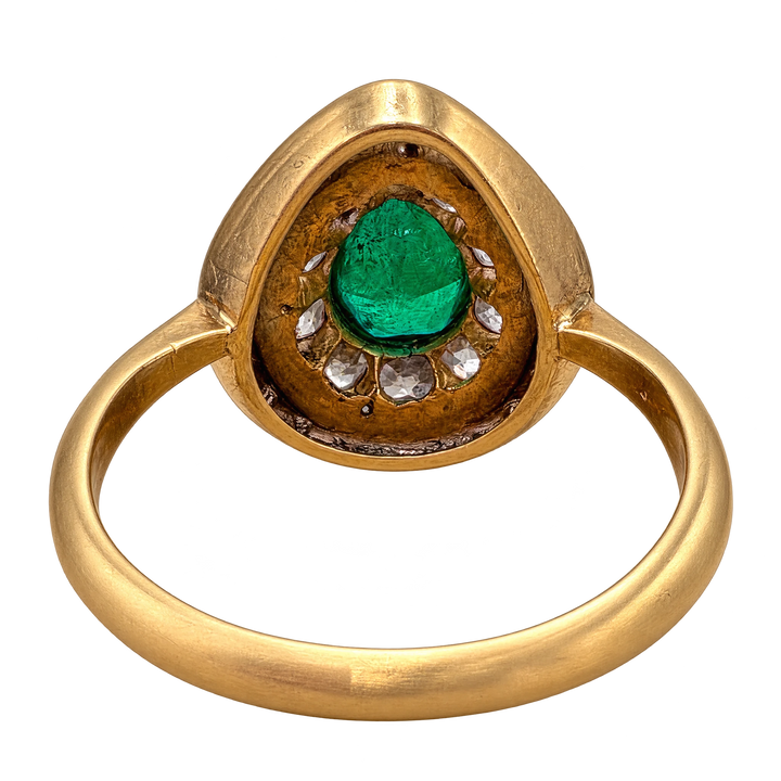 Bague or et Émeraude et diamants