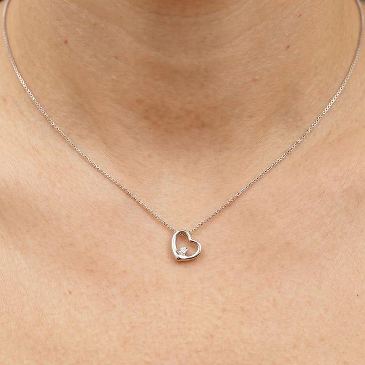 Collier Or gris et Diamant