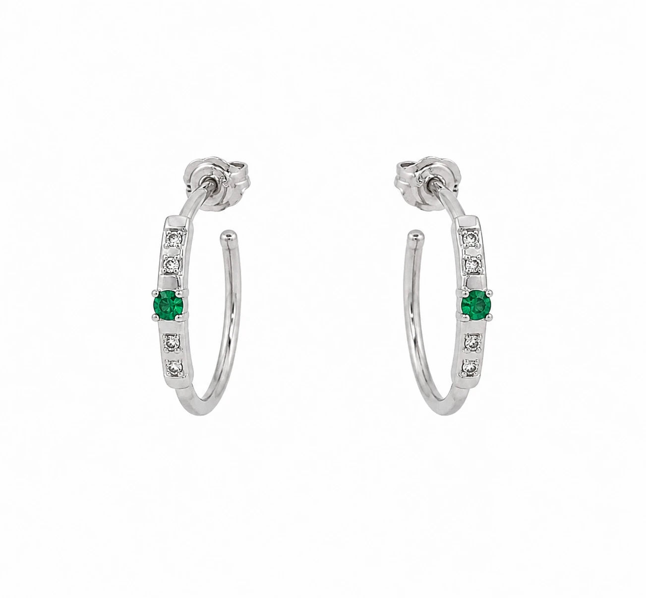 Mauboussin Boucles d'oreilles Capsule emotion Or blanc et Émeraude