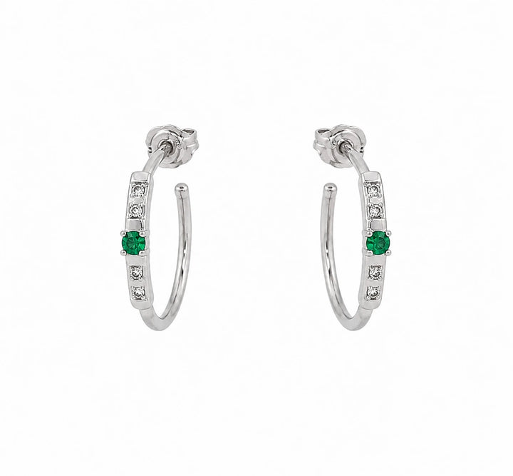 Mauboussin Boucles d'oreilles Capsule emotion Or blanc et Émeraude