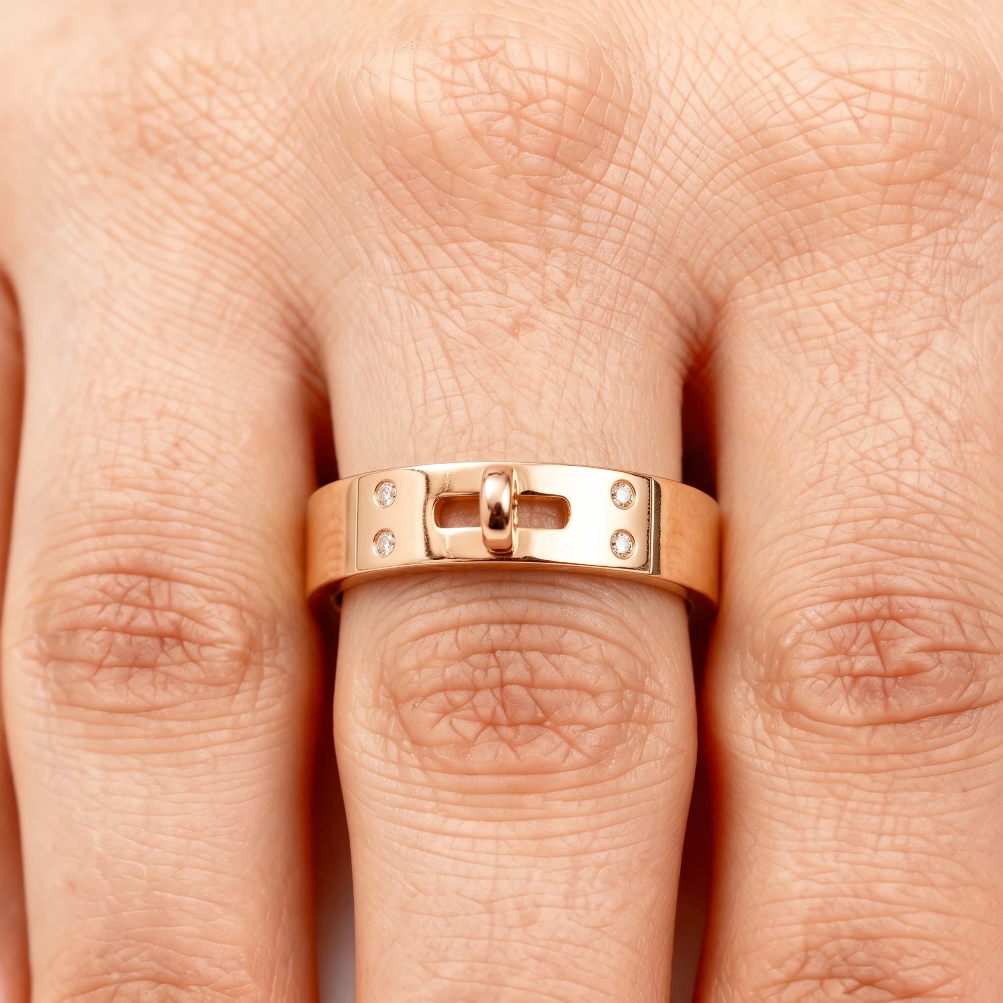 Hermès Bague Kelly or et Diamant