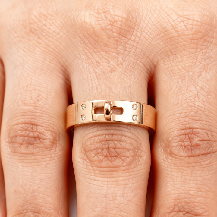 Hermès Bague Kelly or et Diamant
