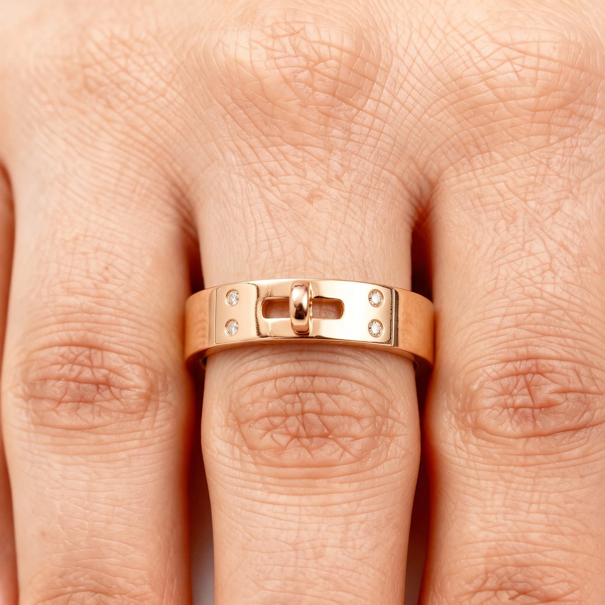 Hermès Bague Kelly or et Diamant